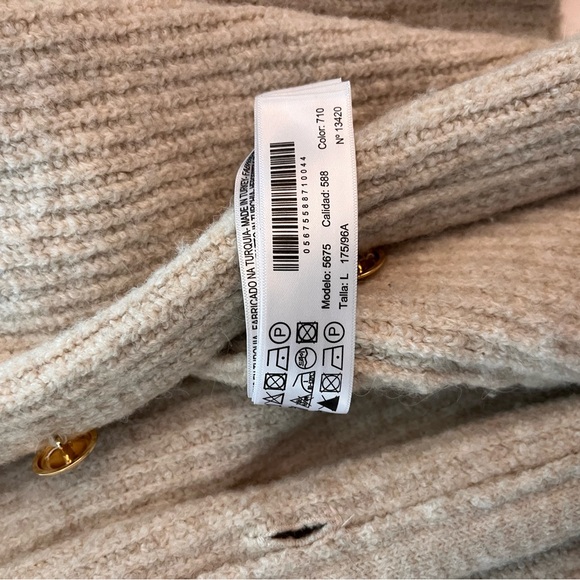 Women's Beige Cardigan Sweater - Picture 5 of 5